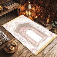 Bestseller 1pc of Luxurious, Thick Prayer Rug Featuring Tassels - a Non-Slip, Foldable Mat That Is M