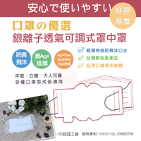 真心良品-銀離子透氣可調式罩中罩口罩墊片(100入)