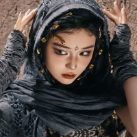 Atmospheric headscarf for women, Dunhuang desert wasteland style scarf, Egyptian Dubai shawl, Xinjia