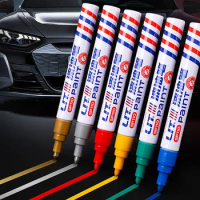 Waterproof Car Wheel Tire Oily Mark Pen Quick Dry Touch Up Paint Pen DIY Art Drawing Pen Tool Car Scratch Repair Paint Pen