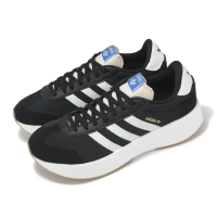 【adidas 愛迪達】休閒鞋 City RNR 男鞋 女鞋 黑 白 復古 麂皮 愛迪達(JI0836)