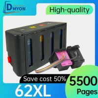 Compatible for HP 62 HP62 Continuous Ink Supply System Deskjet Officejet 200 250 258 5740 5741 5742 5743 5744 5745 5746 Printer