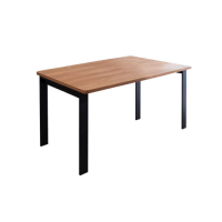 Birdie-工業風4.7尺鋁合金長桌/餐桌/會議桌/工作桌-T1型140×80cm-140x80x74cm
