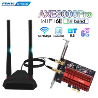Wi-Fi 6E Intel AX210 Dual Band PCIe Wireless Wifi Network Adapter 2.4G/5G/6Ghz 2400M WiFi Card For Bluetooth5.3 PCI Express Wlan