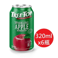 TREE TOP 樹頂 蘋果氣泡飲320mlx6瓶