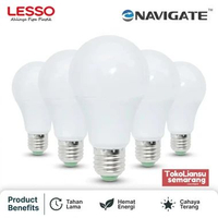 Lampu Bohlam LED Bulb Navigate 10 Watt A60 E27 Hemat Energi Listrik 15 Watt