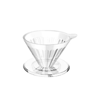 【TIMEMORE 泰摩】PCTG冰瞳01濾杯 透明(V型濾杯 錐型濾杯 V60濾紙適用)