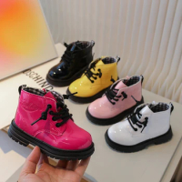 Fashion Kid Chelsea Boots Girl British Style Child Shoe Ankle PU Leather Boot Autumn Spring Waterproof Boy Shoe Boot