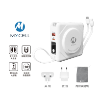 MYCELL 七合一多功用無線行動電源 自帶線+國際轉接頭