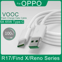 5A 65W Type C Super Fast Charging Cable For OPPO Find X Reno R17 K7 K5 Mobile Phone Accessories VOOC Charge Data Wire USB C Cord
