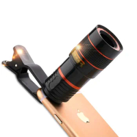8x Zoom Optical Phone Telescope Portable Mobile Phone Telephoto Camera Lens and Clip for iPhone7 Samsung Xiaomi Huawei LG Sony