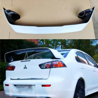 For LANCER Spoiler EVO ABS Material Car Rear Wing Primer Color Rear Spoiler For Mitsubishi LANCER EVO Spoiler 2010-2014