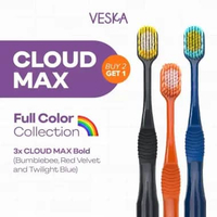Veska by LEKA - Buy 2 Get 1 Cloud Max Brush - Sikat Gigi Jepang Gusi Sensitif untuk Behel Kawat Gigi