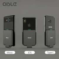 OISLE Mini Portable Back Clip External Battery Charger Cases Power Bank for iPhone X XS max 11 Pro/Samsung/Huawei/Xiaomi Banks