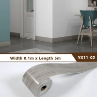 Wooden Grain Self-adhesive Skirting Line Background Wall Finished Flat Floor Corner Line 5m Skirting Line Wholesale By Factory