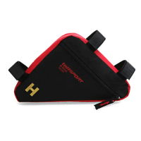 Hamlin Qian Tas Sepeda Segitiga Triangle Frame Bag Waterproof Material Nylon ORIGINAL - Black