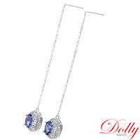 【DOLLY】14K金 天然丹泉石鑽石耳環