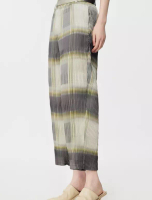 Jnby 格紋錐形中長款褲子