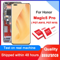Original 6.81" LCD Display Touch Screen For Huawei Honor Magic5 Pro LTPO OLED Digitizer Assembly Magic 5 Pro PGT-AN10, PGT-N19