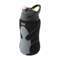 【Thermo Mug】日本不鏽鋼動物水壺 380ml經典款-黑貓