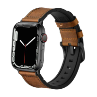 【Mifa】Apple Watch混合運動皮革錶帶/經典皮革錶帶(適用apple watch 1-9代 42/44/45/49mm)