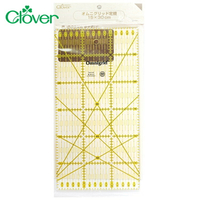 又敗家@美國製日本Clover可樂牌雙色拼布尺15×30cm定規尺57-622洋裁平行線30°45°60°斜角分色線條尺【全館299超取免運】【APP下單點數4倍送】