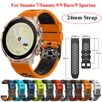 For Suunto 7/Suunto 9 Baro Replacement Wristband Soft Silicone Sports Watch Strap For Suunto Spartan Sport/Suunto D5 Watch Band