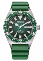 Citizen Citizen Mechanical Green Dial Synthetic Rubber Strap Men Watch NY0121-09X