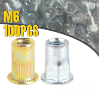 M6 Rivet Nut / Mur Rivet Knockdown Dengan Material Baja Karbon Anti Karat Gold Dan Silver Per 100pcs