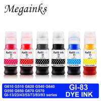 For Canon GI-83 GI83 Refill dye ink kit for canon PIXMA G610 G510 G620 G540 G640 G550 G650 G670 G570 printer