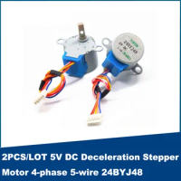 1pcs/lot 5V DC Deceleration Stepper Motor 4-phase 5-wire Stepper Motor Slow Speed Miniature Stepper Motor 24BYJ48