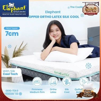 Elephant Topper Ortho Latex Silk Cool / Topper Kasur Dingin Orthopedic White 120 x 200