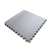 【Abuns】工業風鐵板紋62CM灰色大巧拼地墊-附收邊條(12片裝-適用1.5坪)