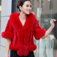 Winter Real Fur Coat 22 Women Fox Fur Vest Mink Shawl Mink Fur Jacket for Women Elegent Short Mink Fur Vest Women’s Fur Jacket F