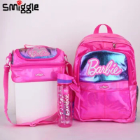 Genuine Australian Smiggle Barbie Girls Pink Backpack Water Cup Stationery Lunch Bag Pencil Case Handcart Backpack Student Gifts