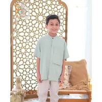Halomam - Alif Koko Anak( Atasan Baju Koko Bayi/ Atasan Anak 6 bulan - 7 tahun ) Mint,M