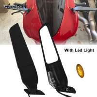 For DUCATI Panigale 959 Rearview Mirrors Wind Wing Adjustable Rotating Side Mirror Winglet