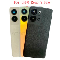 Original Battery Cover Rear Door Case Housing For OPPO Reno 9 Pro Back Cover with Lens Logo Repair Parts
