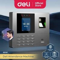 Deli Mesin Absensi Sidik Jari Deteksi Absen Wajah Attendance Machine 500 Sidik Jari 200 Wajah ES161