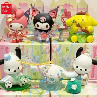 New Miniso Sanrio Blind Box Rhyme Flower Clothes Series Kuromipacha Dog Big Ear Dog Handmade Decorative Surprise Box Modelgift