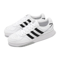 【adidas 愛迪達】休閒鞋 Courtic 男鞋 白 黑 低筒 皮革 復古 運動鞋 愛迪達(GX6318)