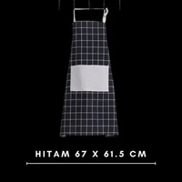 Celemek Masak Bahan Katun Motif Kotak Korea / Celemek Apron Masak / Celemek Dapur Apron Masak / Cele