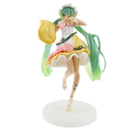 New Anime Figure Hatsune Miku Cinderella Wonderland Long Hair Princess Kawaii Virtual Singe Miku Model Collecting toys