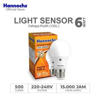 Hannochs Lampu Bohlam LED Light Sensor/Sensor Cahaya 6W/9W/11W Cahaya Putih Sensor Cahaya 6W