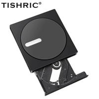 TISHRIC USB 3.0 External DVD Driver Burner CD Player Reader Optical Drives CD DVD Drive For Macbook Laptop Desktop