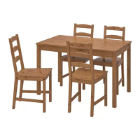 JOKKMOKK 餐桌附4張餐椅, 仿古染色