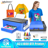 DTF Printer For Epson L1800 DTF Printer Direct to Film Transfer Printer With Roll Feeder tshirt Printing Machine A3 DTF Printer