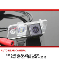 Fisheye SONY For Audi Q7 Q 7 2007-2015 A3 S3 2004-2014 HD Car Vehicle Backup Cameras CCD Night Vision Rear View Camera Bracket