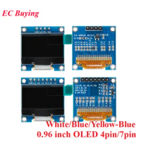 0.96 Inch IIC Serial White/Blue/Yellow OLED Display Module 128X64 I2C SSD1306 12864 0.96" LCD Screen Board for Arduino