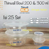 [Isi25] Thinwall Bowl 200 300 ml KLIR / Mangkok Plastik 200 ml 300 ml KLIR / Thinwall Mangkok 200ml 